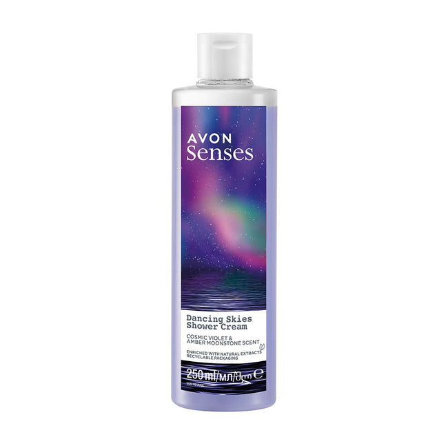 Senses Dancing Skies Shower Cream: Cosmic Violet & Amber Moonstone - 250ml