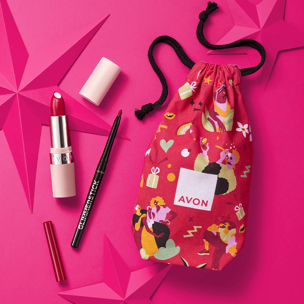 Hydramatic Red Lipstick Gift Set MakeUp AVON UK
