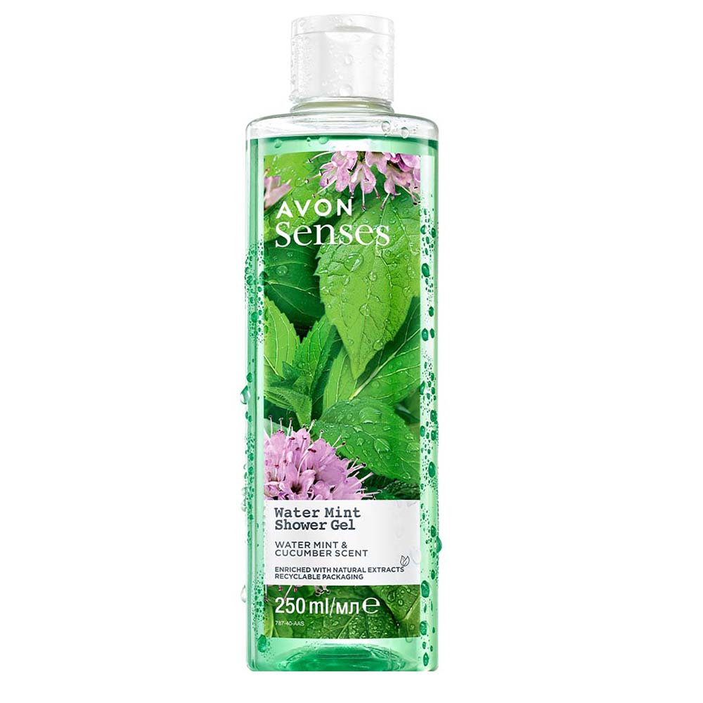 Senses Water Mint Shower Gel 250ml Toiletries AVON UK