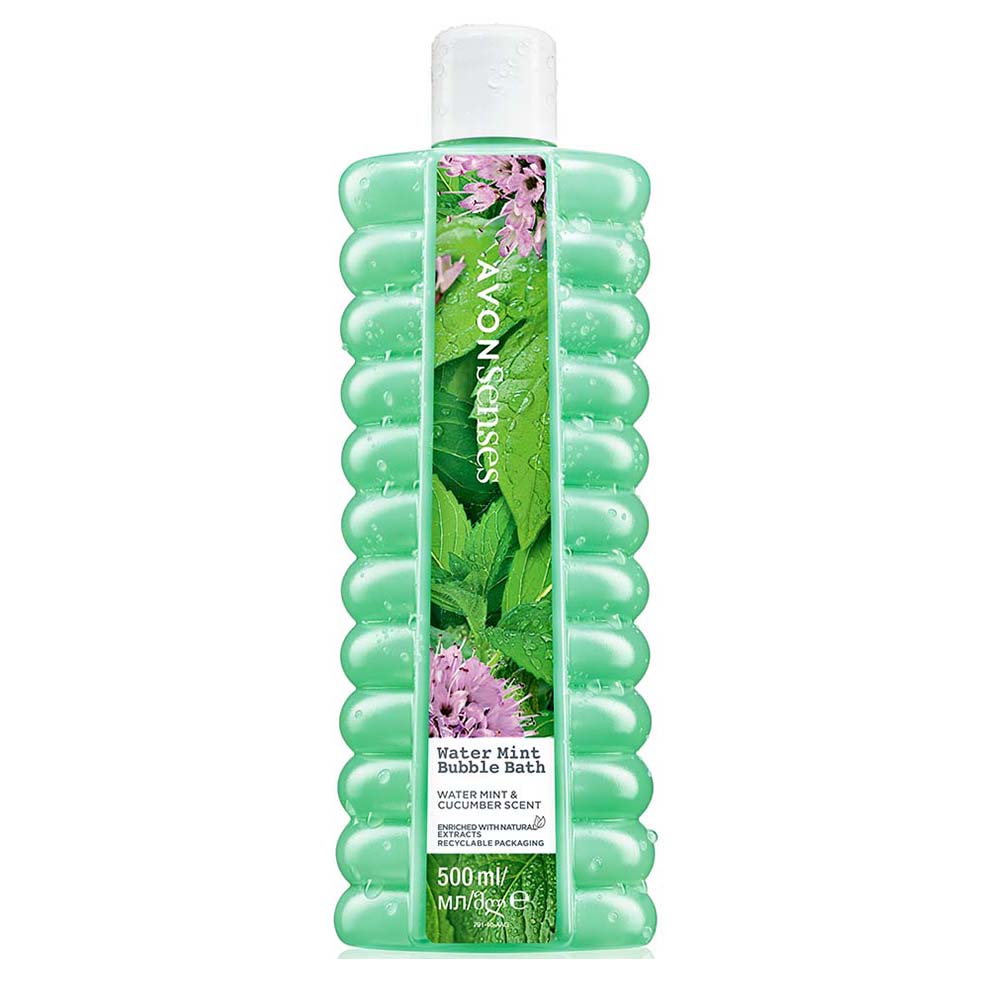 Senses Water Mint Bubble Bath 500ml Toiletries AVON UK