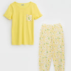 Floral Gingham Short-Sleeve Jogger PJs