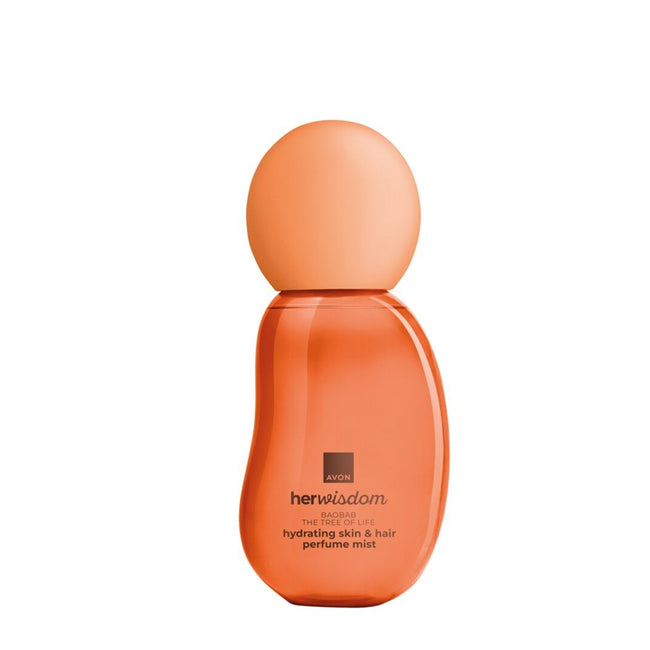 Her Wisdom Hydrating Skin & Hair Perfume Mist on a solid white background.