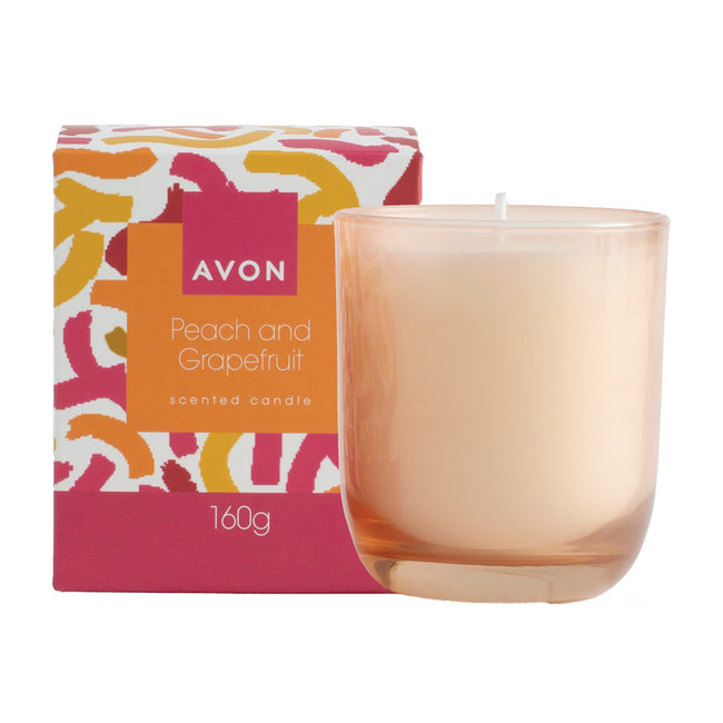 Peach and Grapefruit Scented Candle