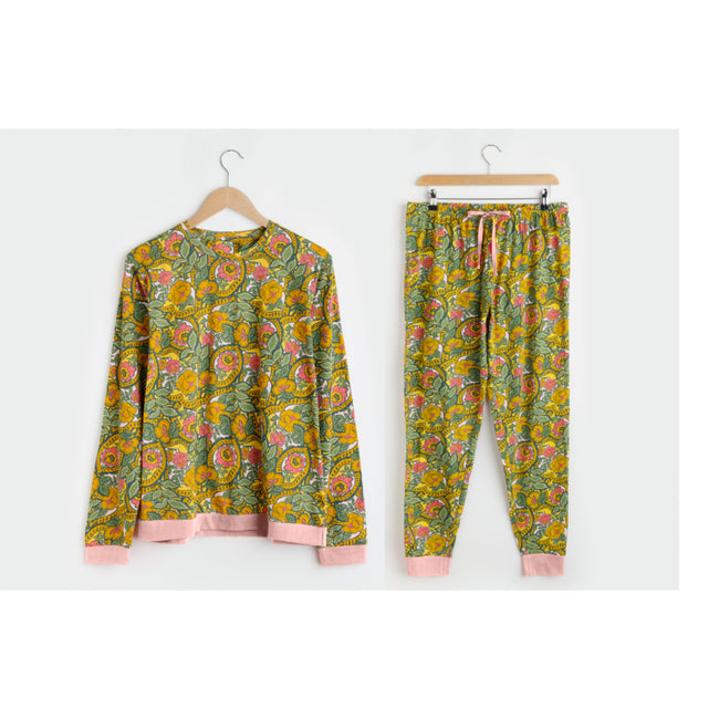 Paisley Long Sleeve Jogger PJ Set