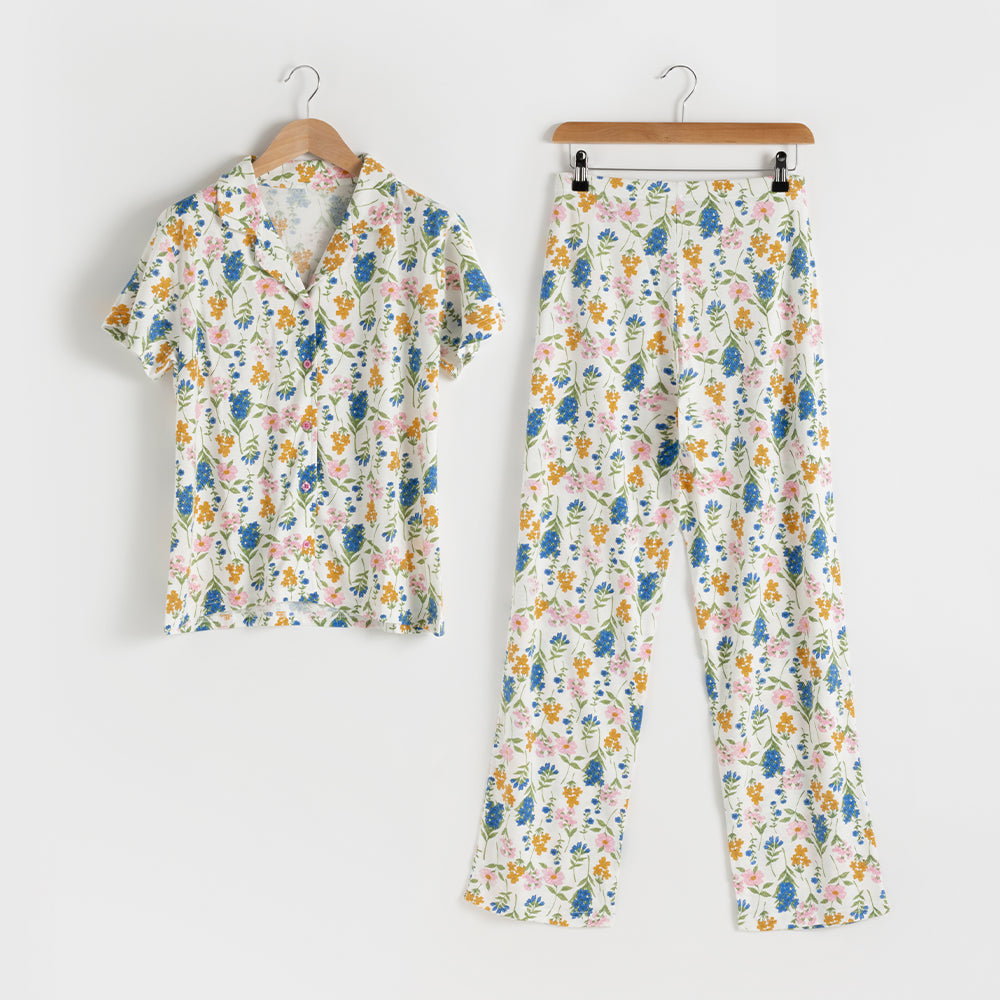 Short Sleeve Wildflower Button Down Pyjamas | Nightwear | AVON UK