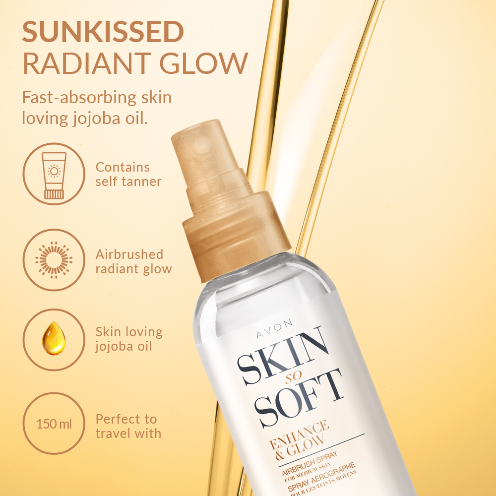 Skin So Soft Enhance & Glow Airbrush Tanning Spray - 150ml | AVON UK