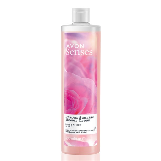 Senses L'Amour Sunrise Shower Cream: Rose & Amber - 500ml