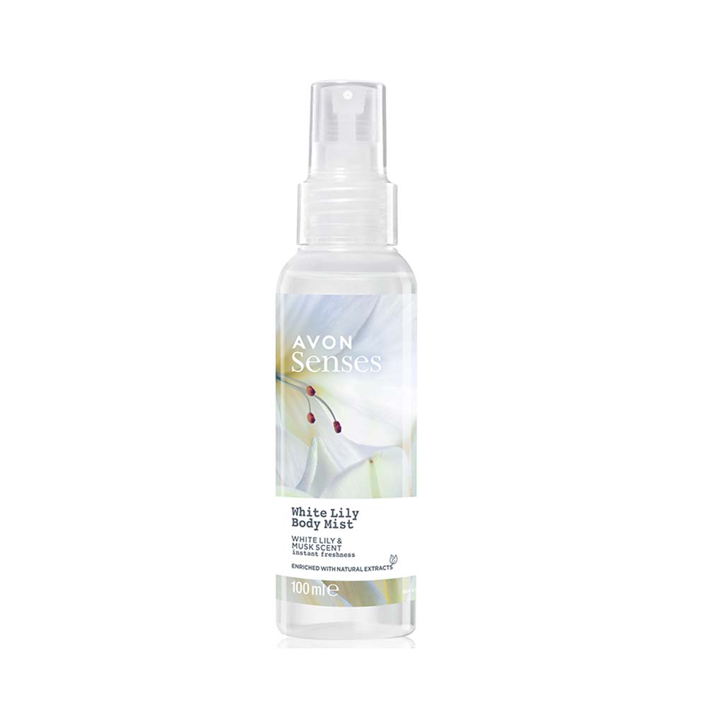 white lily avon Senses | White Lily Body Mist: White Lily & Musk - 100ml | Toiletries