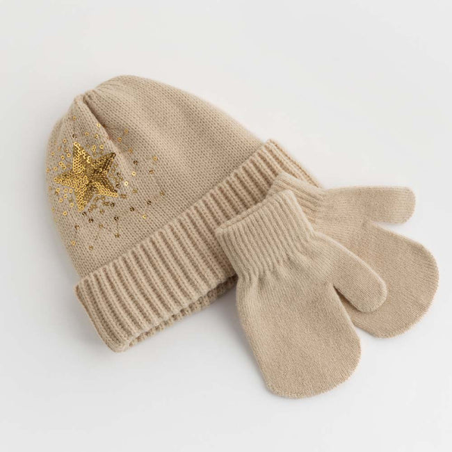 Sky Kids’ Hat and Mittens Set