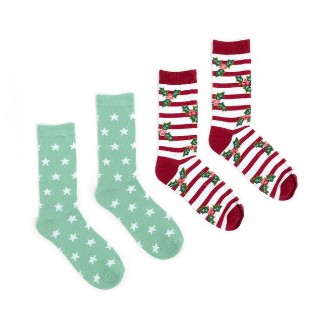 Ladies Festive 2-Pack Sock Gift Set