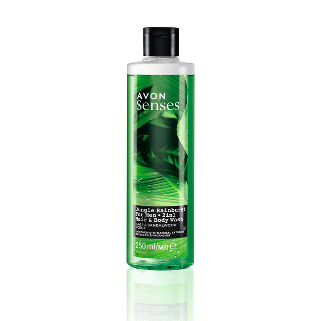 Jungle Rainburst Sage & Sandalwood Hair & Body Wash - 250ml