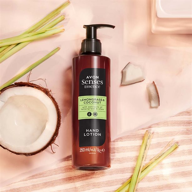 Essence Lemongrass & Coconut Hand Lotion 250ml Toiletries AVON UK