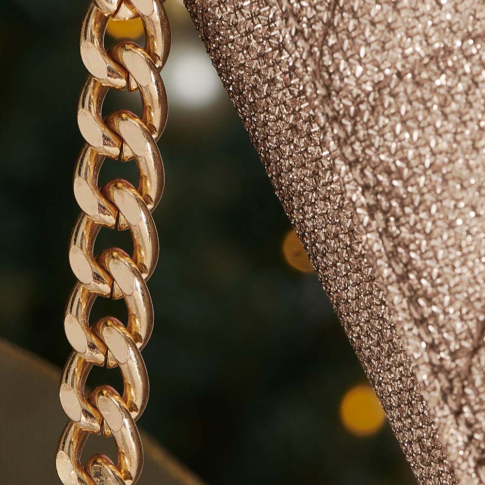 Lipsy Gold Glitter Cross Body Bag Accessories AVON UK